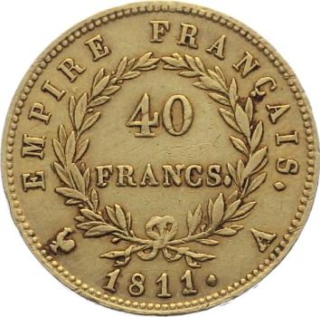 Preview: Frankreich 40 Francs 1811 A - Napoleon Empereur